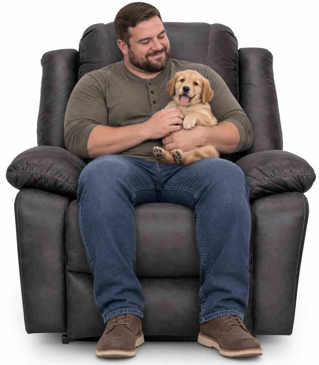 Caesar 9534 500 lb. Oversized Big Man's Rocker Recliner (Commanding Size. Heavy-Duty Strength. Built for 500 lbs) 2 Caesar 9534 500 lb. Oversized Big Man's Rocker Recliner (Commanding Size. Heavy-Duty Strength. Built for 500 lbs)