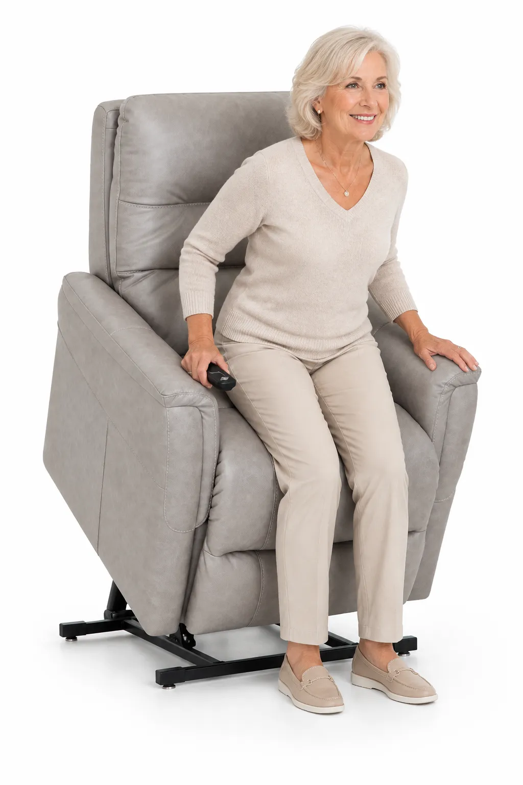 Houston 3-Way Power Lift Reclining Chair 350 Pound Weight Limit Silver (Comfort That Moves With You) 3 Houston 3-Way Power Lift Reclining Chair 350 Pound Weight Limit Silver (Comfort That Moves With You)