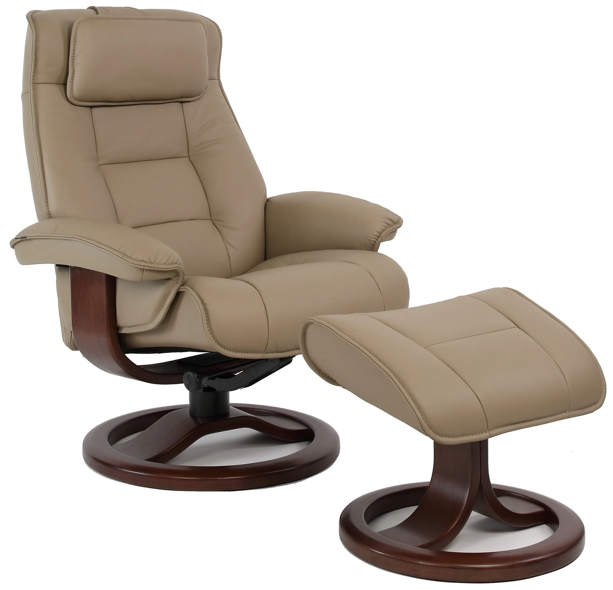 Mustang R Swivel Recliner and Ottoman Stone - 2 sizes (In stock - fast shipping) 1 Mustang R Swivel Recliner and Ottoman Stone - 2 sizes (In stock - fast shipping)