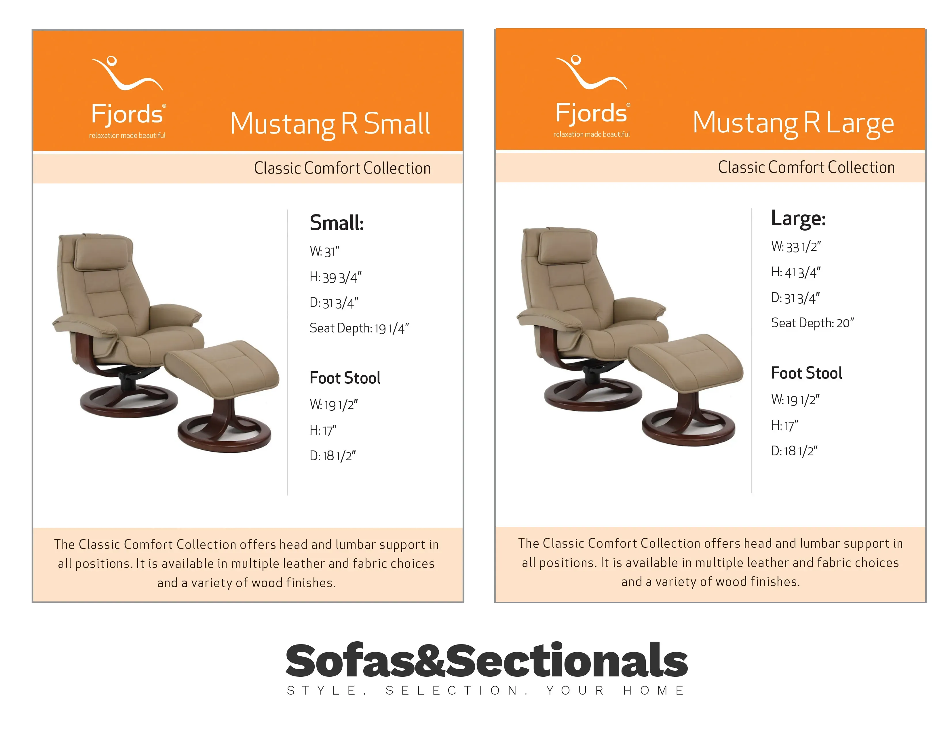 Mustang R Swivel Recliner and Ottoman Stone - 2 sizes (In stock - fast shipping) 4 Mustang R Swivel Recliner and Ottoman Stone - 2 sizes (In stock - fast shipping)