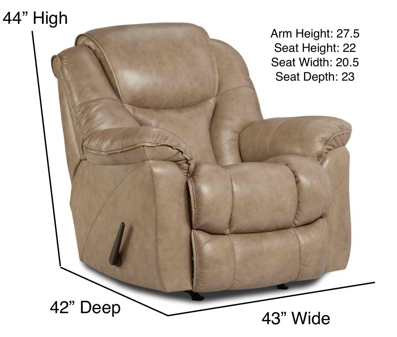 Noble Leather Rocker Recliner - In stock 2 Noble Leather Rocker Recliner - In stock