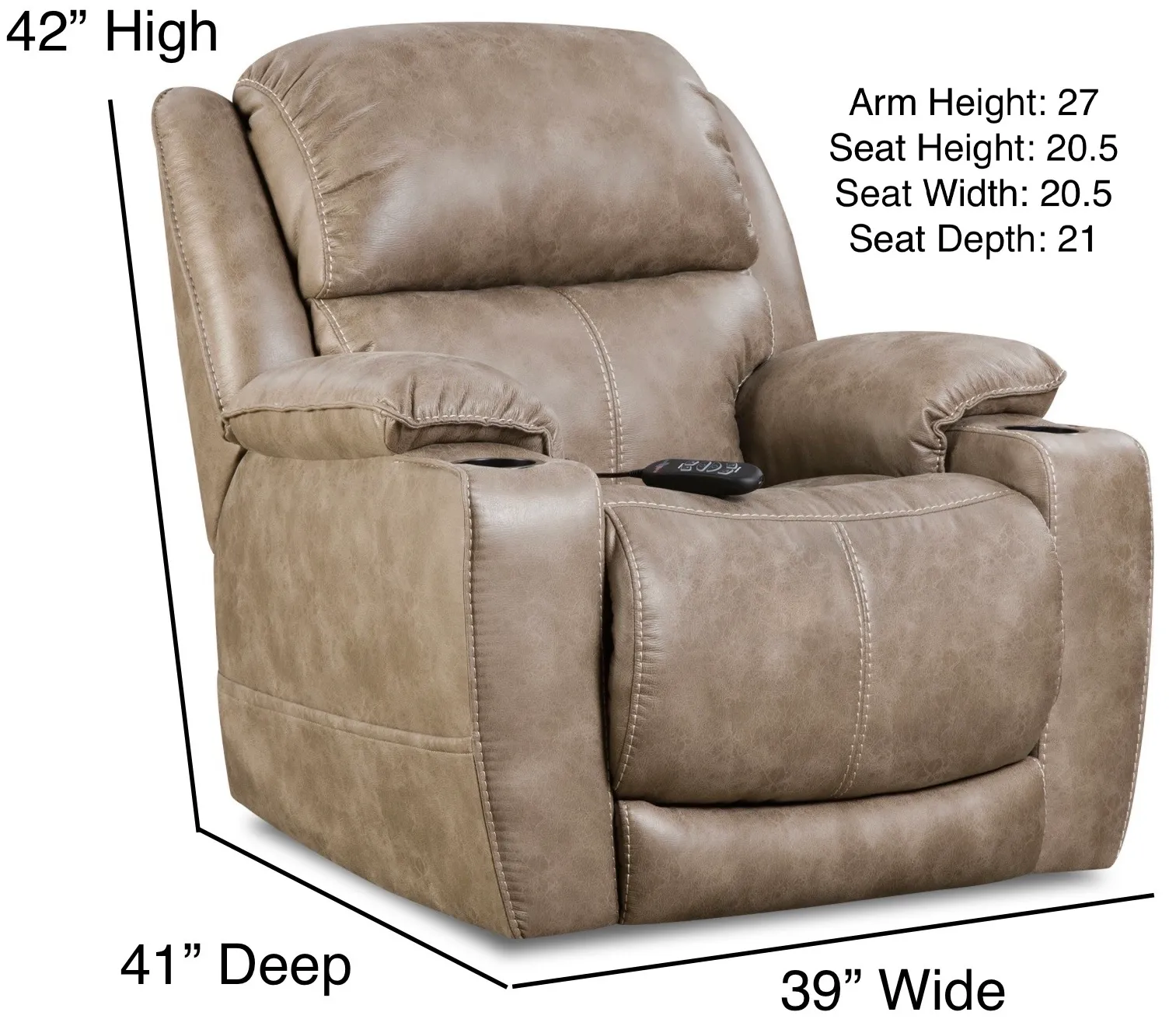Orion Home Theater Triple Power Recliner Beige (In stock) 2 Orion Home Theater Triple Power Recliner Beige (In stock)