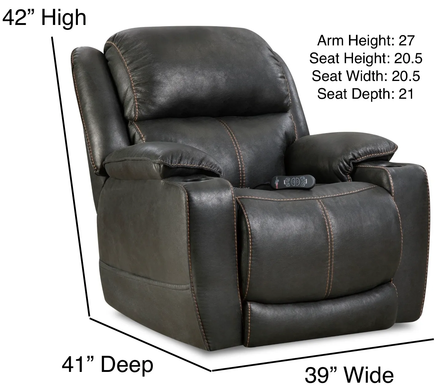 Orion Home Theater Triple Power Recliner Black (In stock) 2 Orion Home Theater Triple Power Recliner Black (In stock)
