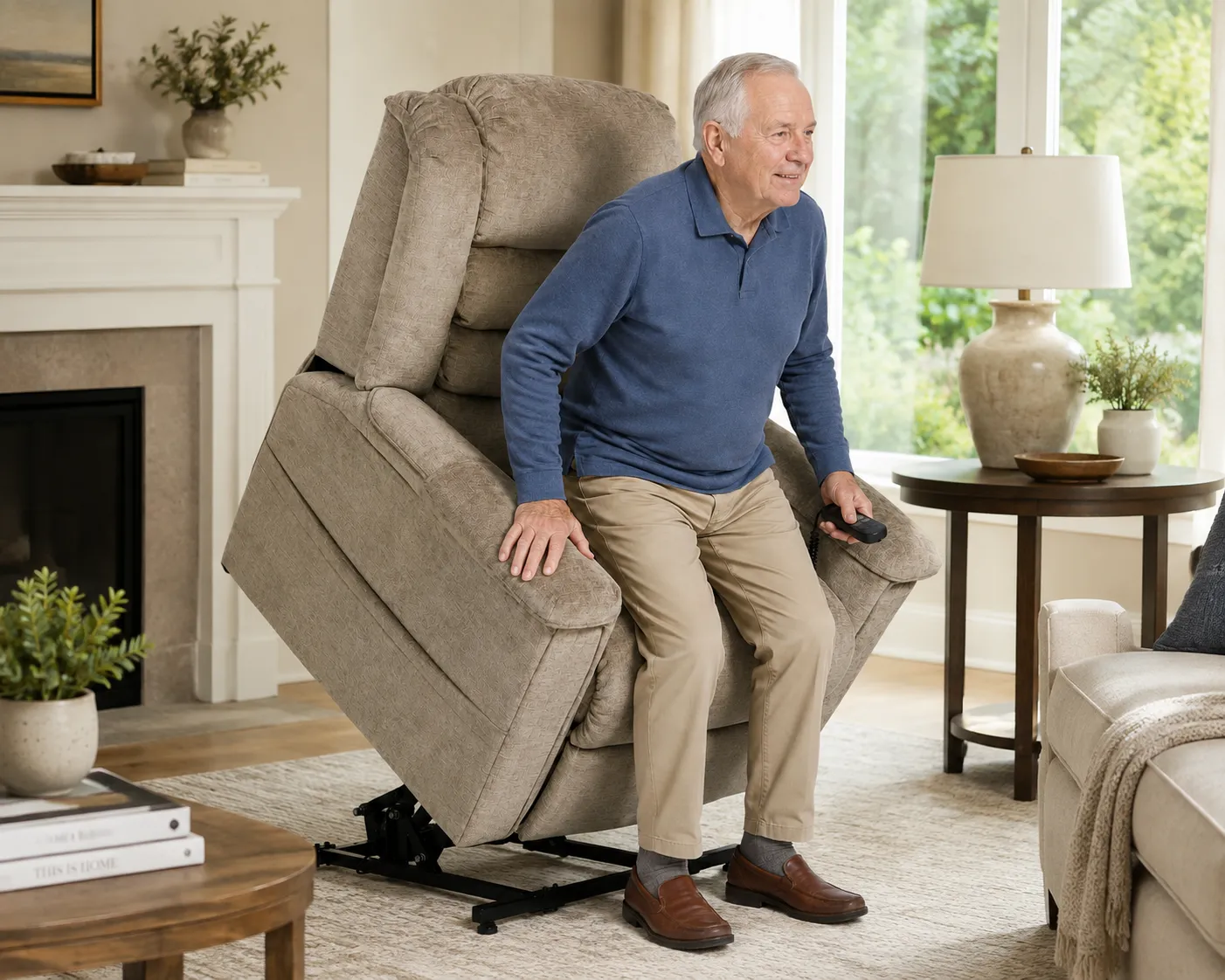 Invincible Power Lift Full Lay-Out Chaise Recliner LiveSmart Performance Fabric (2 colors) 4 Invincible Power Lift Full Lay-Out Chaise Recliner LiveSmart Performance Fabric (2 colors)