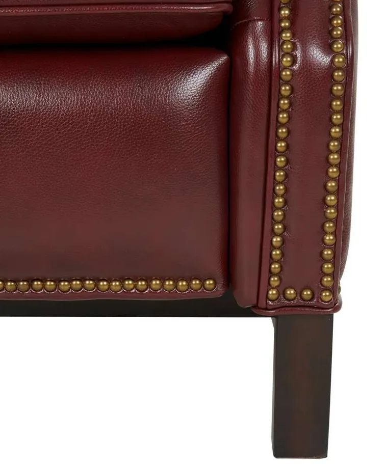 Thornfield Leather Recliner (Cabernet) In stock 5 Thornfield Leather Recliner (Cabernet) In stock