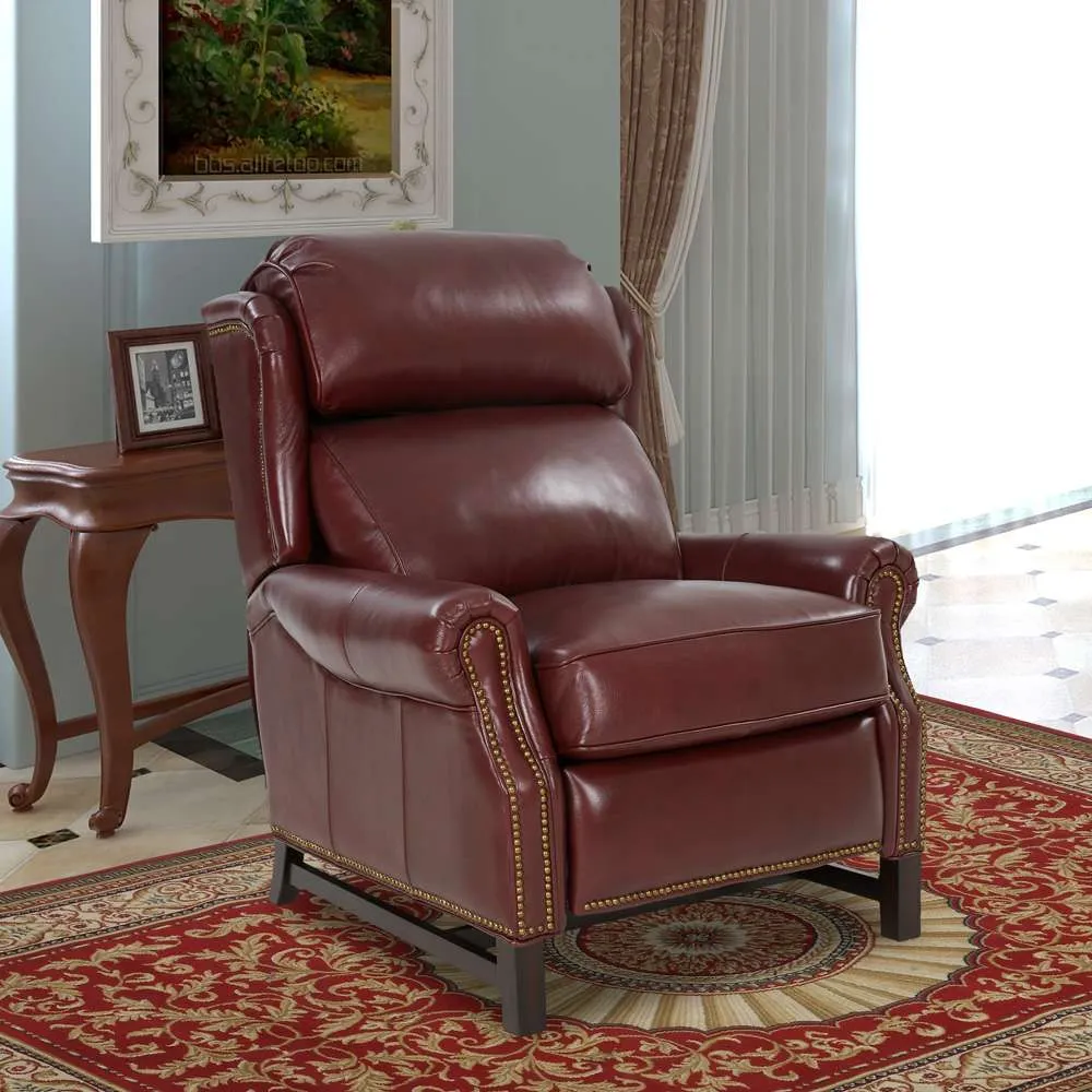 Thornfield Leather Recliner (Cabernet) In stock 6 Thornfield Leather Recliner (Cabernet) In stock