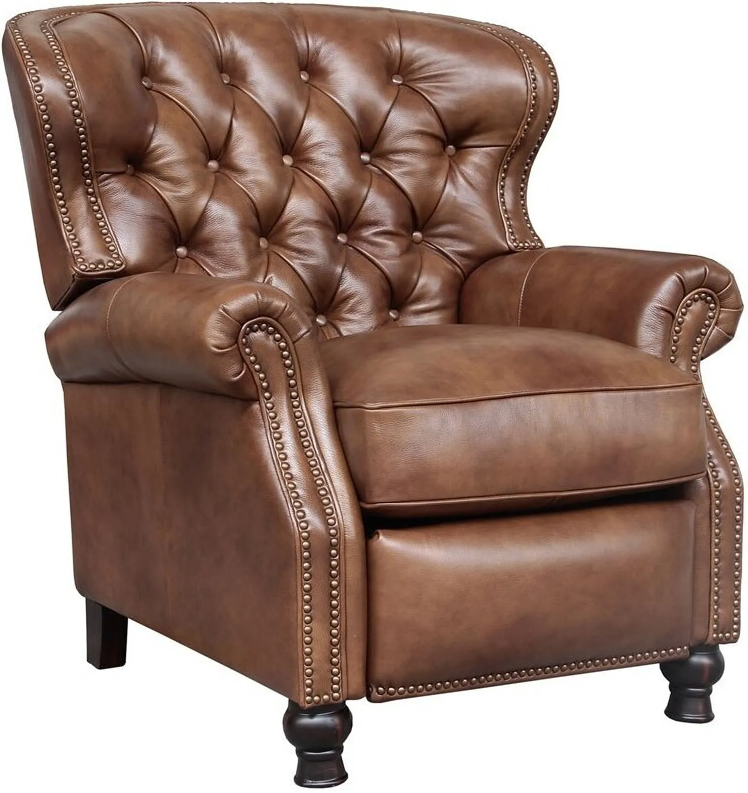 Writer's Leather Chair Push Thru The Arm Recliner (Tawny) In stock 1 Writer's Leather Chair Push Thru The Arm Recliner (Tawny) In stock