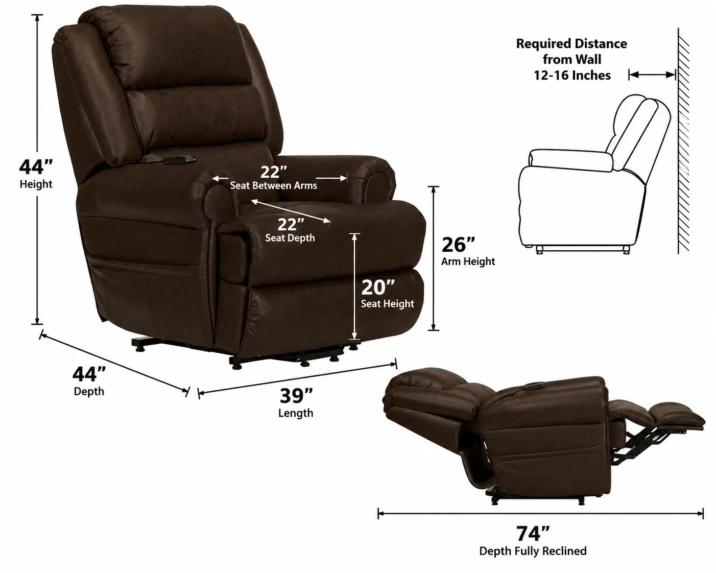 Muncy Power Lift Chaise Recliner with Dual Motor & Zero Gravity Heavy-Duty Comfort 14 Muncy Power Lift Chaise Recliner with Dual Motor & Zero Gravity Heavy-Duty Comfort