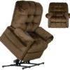 Omni Big Man's Power Lift Full Lay-Out Chaise Recliner Rated 450 Pounds (3 colors)