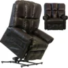 Stallworth Big Man’s Heavy-Duty Power Lift Full Lay-Out Chaise Recliner 450 Pounds Rated (2 colors)