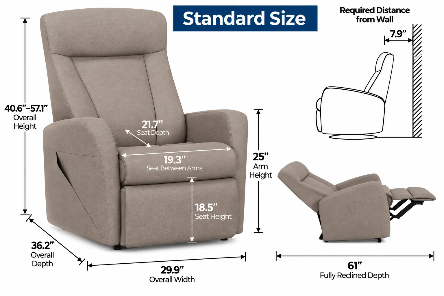 Prince LIFT Relaxer Reclining Chair -In Stock - Performance fabric 11 Prince LIFT Relaxer Reclining Chair -In Stock - Performance fabric