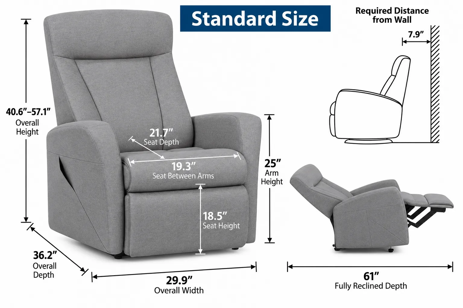 Prince LIFT Relaxer Reclining Chair -In Stock - Performance fabric 25 Prince LIFT Relaxer Reclining Chair -In Stock - Performance fabric
