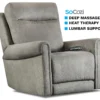 Kelly 1018 Dual Power Recliner with SoCozi™ Heat & Massage (+100 fabrics and leathers) 60 Kelly 1018 Dual Power Recliner with SoCozi™ Heat & Massage (+100 fabrics and leathers)