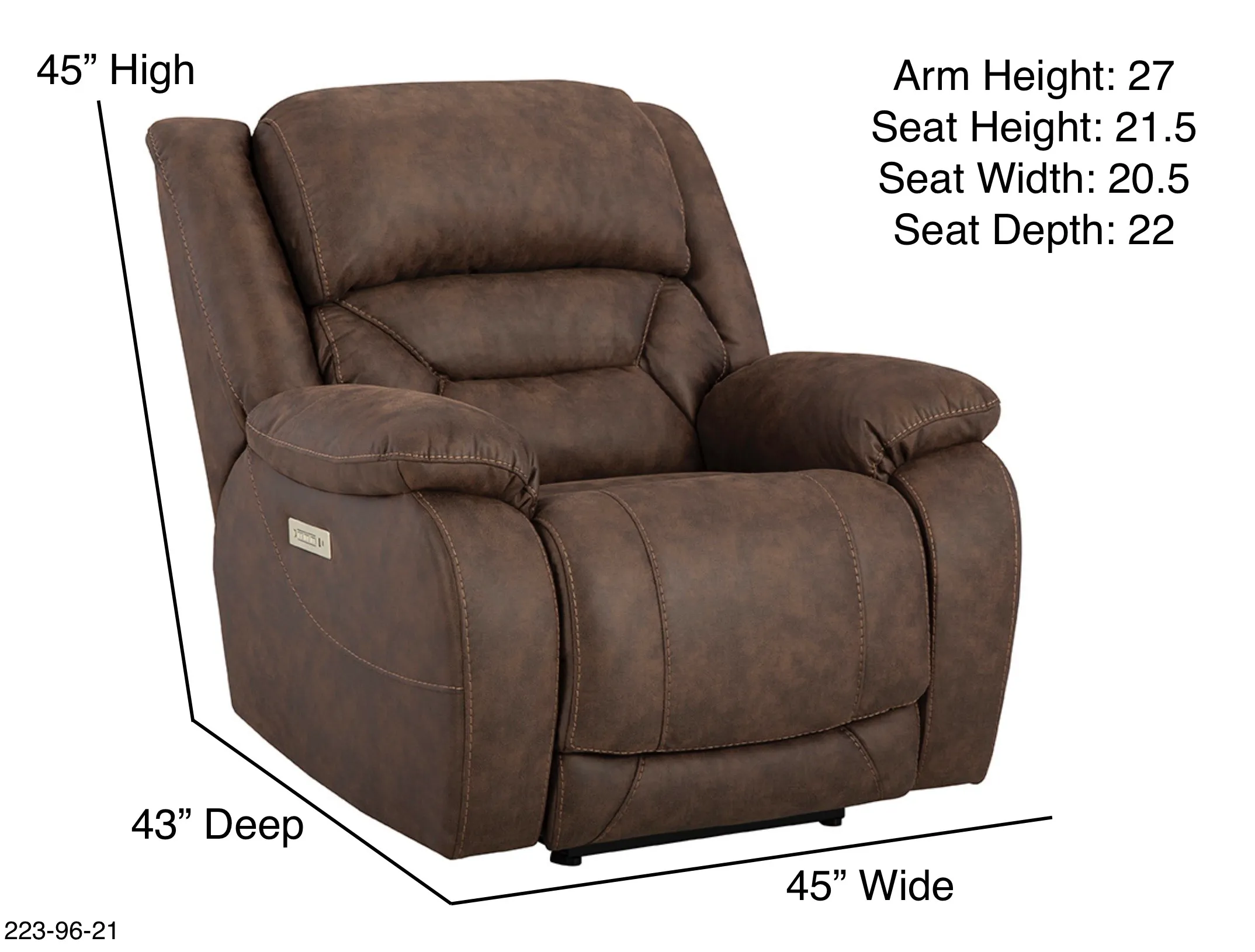 Oakley Zero Gravity Triple Power Wall Saver Recliner Walnut (In stock) 2 Oakley Zero Gravity Triple Power Wall Saver Recliner Walnut (In stock)