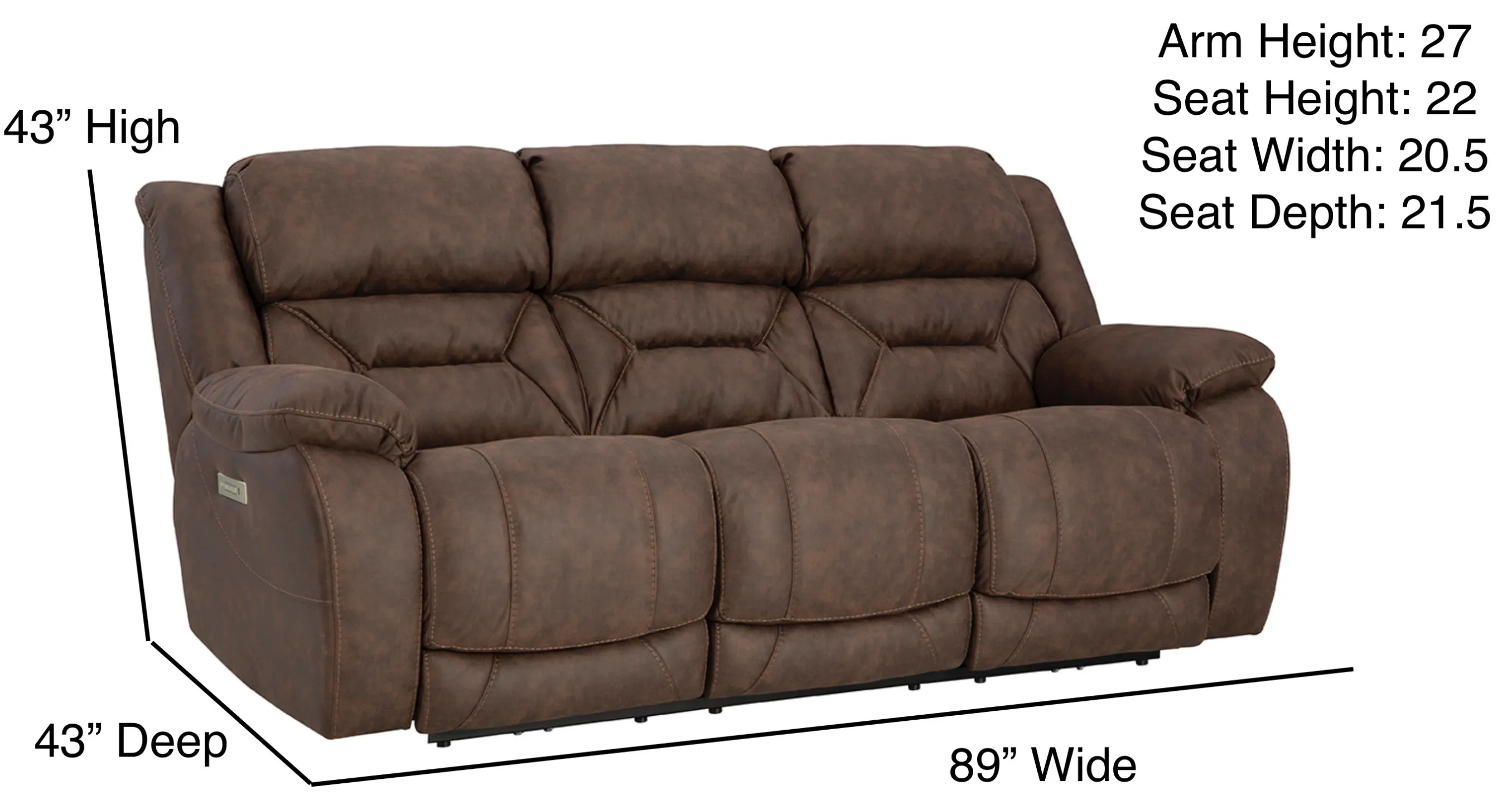 Oakley Zero Gravity Triple Power Wall Saver Recliner Walnut (In stock) 6 Oakley Zero Gravity Triple Power Wall Saver Recliner Walnut (In stock)