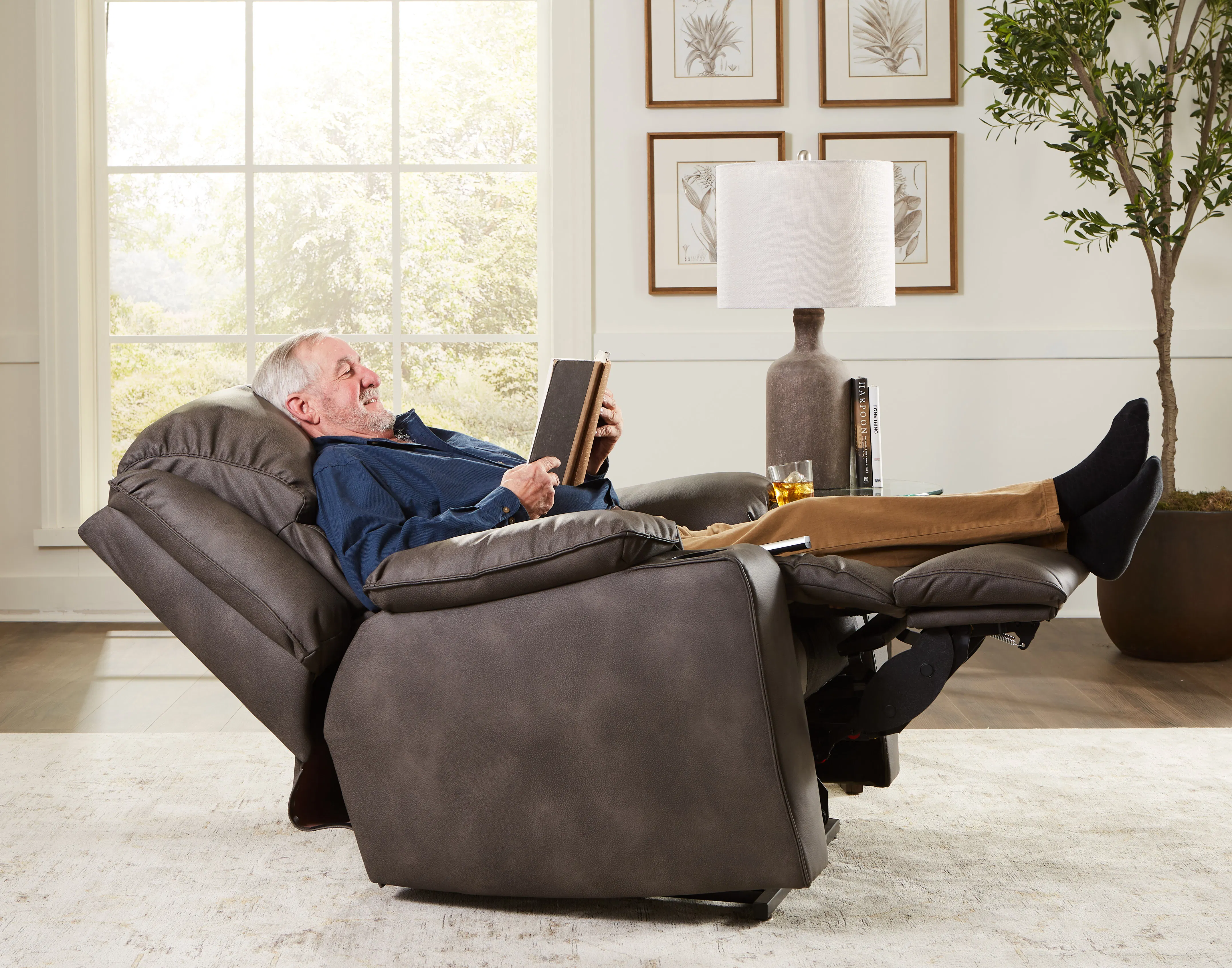 Timber Zero Gravity Power Lift Reclining Chair (Performance Fabric Brown) - In stock 4 Timber Zero Gravity Power Lift Reclining Chair (Performance Fabric Brown) - In stock