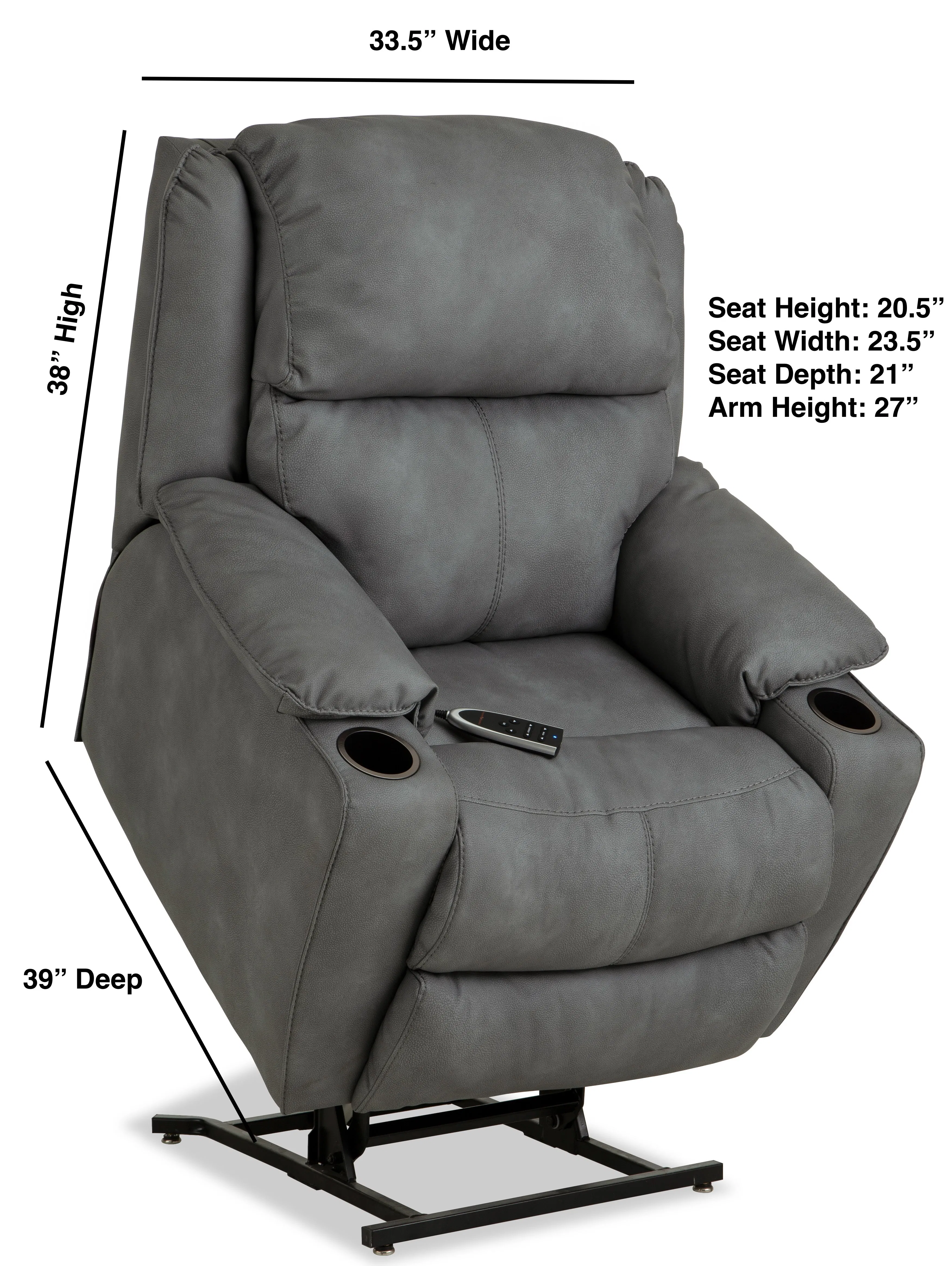 Timber Zero Gravity Power Lift Reclining Chair (Performance Fabric Grey) - In stock 2 Timber Zero Gravity Power Lift Reclining Chair (Performance Fabric Grey) - In stock