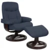 Muldal R Swivel Recliner and Ottoman - 2 sizes in Navy (In stock - Fast shipping)