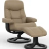 Muldal R Swivel Recliner and Ottoman - 2 sizes in Sandel (In stock - Fast shipping) 57 Muldal R Swivel Recliner and Ottoman - 2 sizes in Sandel (In stock - Fast shipping)