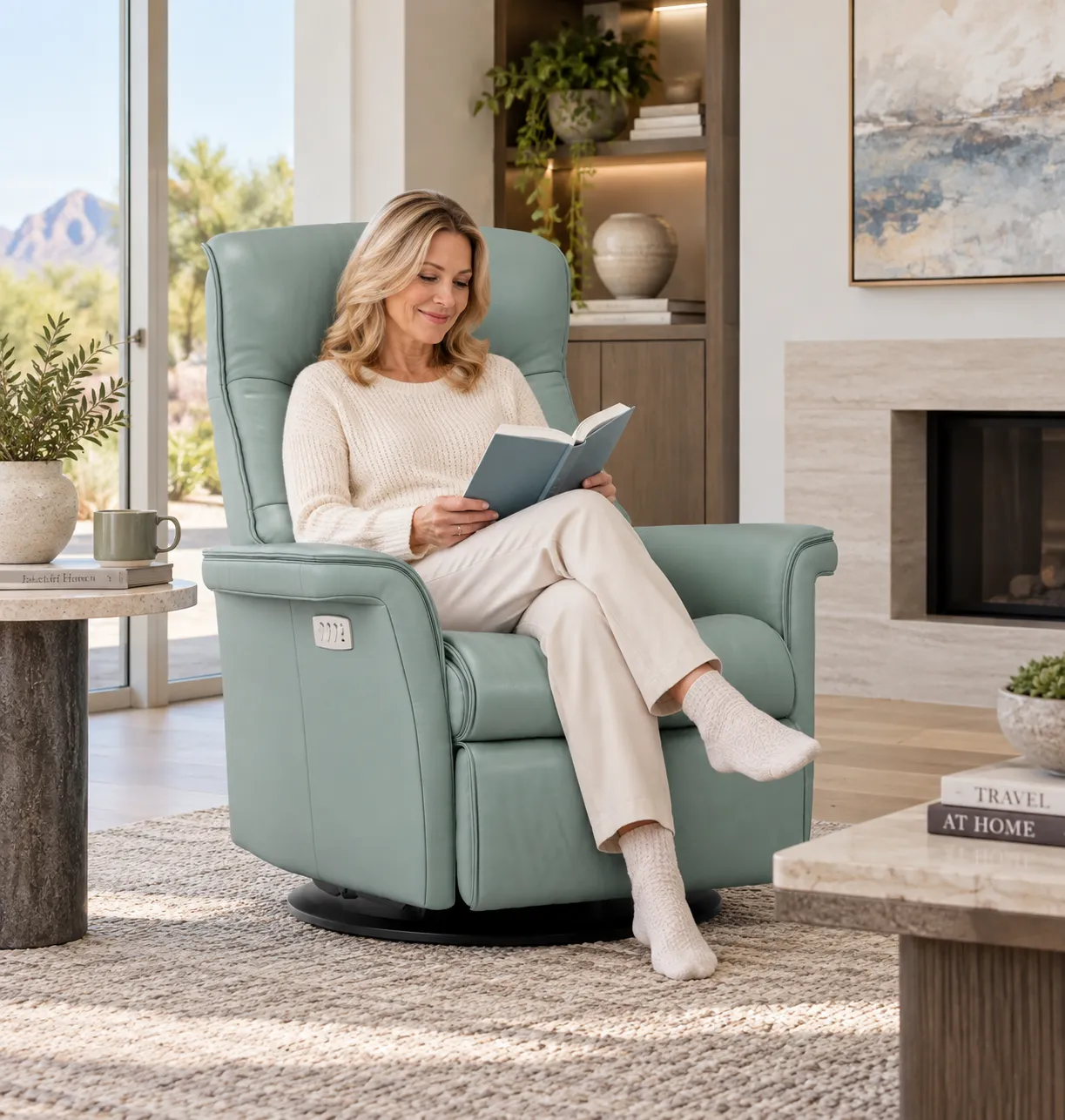 Chelsea Swivel Glider Relaxer Recliner Lagoon (Scandinavian Comfort That Moves With You) In stock 3 Chelsea Swivel Glider Relaxer Recliner Lagoon (Scandinavian Comfort That Moves With You) In stock