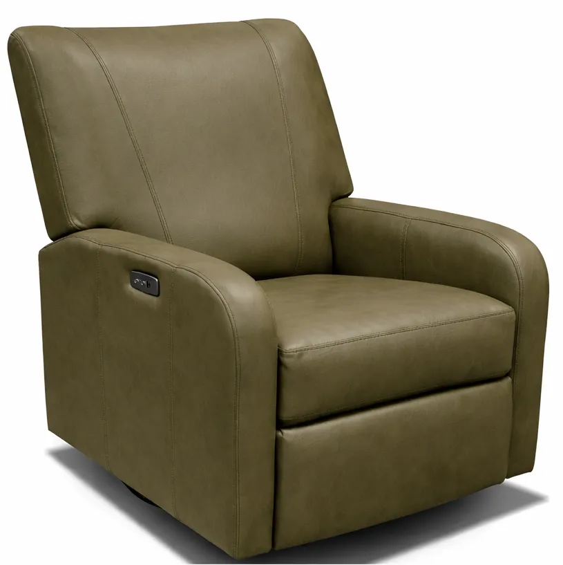 Nell 4N00 Power Leather Swivel Recliner (29 Top-Grain Leather Choices)