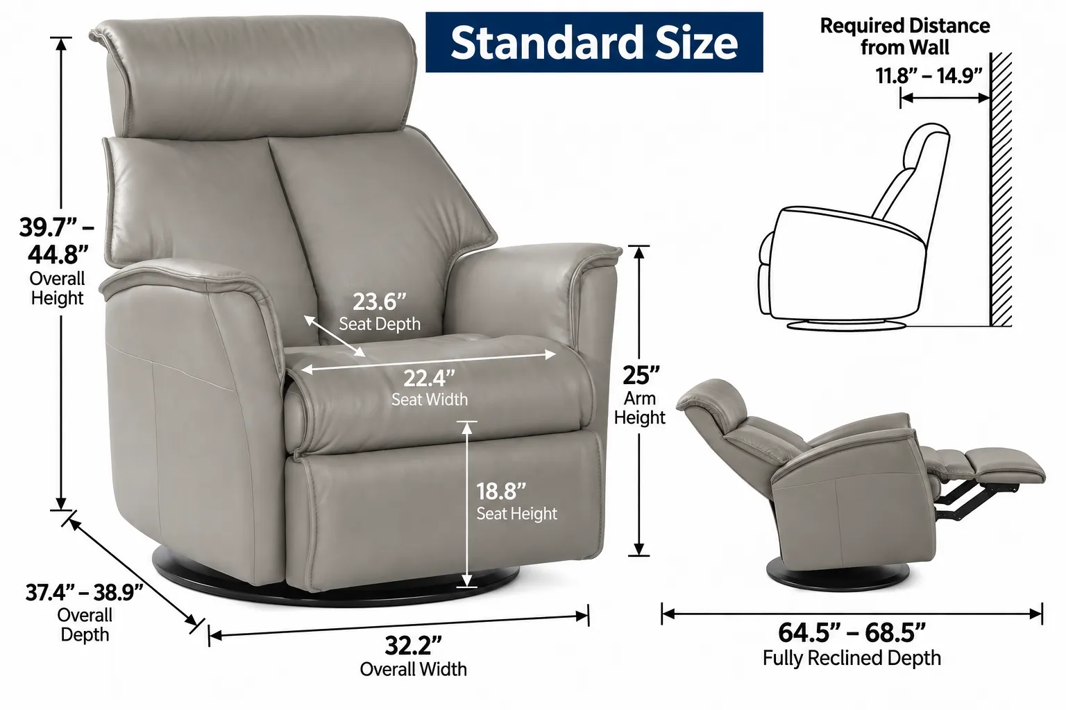 Boss Swivel Glider Relaxer Recliner Cinder (Big Comfort. Bold Scandinavian Design. In stock) 7 Boss Swivel Glider Relaxer Recliner Cinder (Big Comfort. Bold Scandinavian Design. In stock)