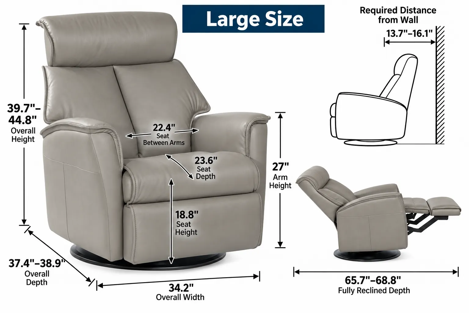 Boss Swivel Glider Relaxer Recliner Cinder (Big Comfort. Bold Scandinavian Design. In stock) 8 Boss Swivel Glider Relaxer Recliner Cinder (Big Comfort. Bold Scandinavian Design. In stock)