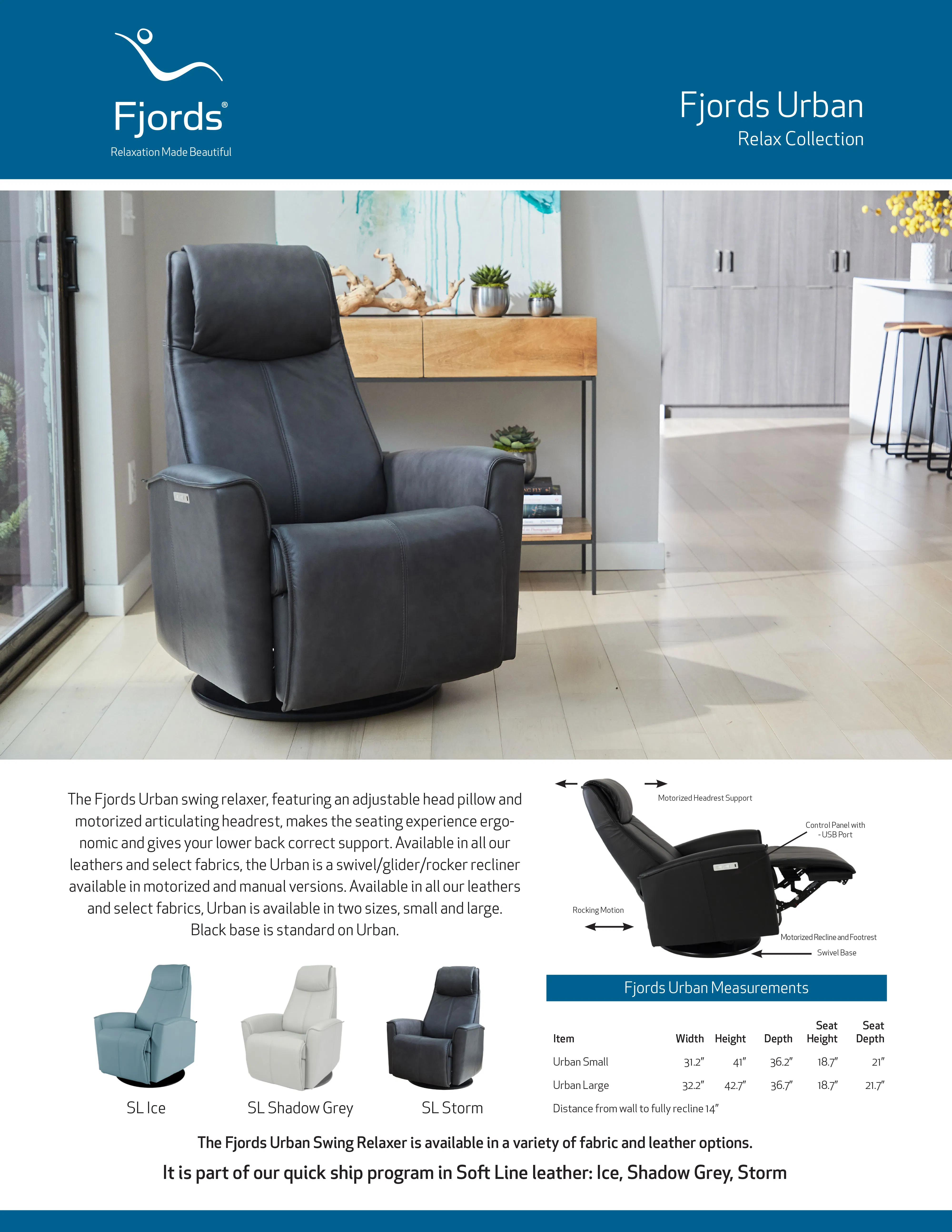 Urban Swivel Glider Recliner (+40 leathers) 16 Urban Swivel Glider Recliner (+40 leathers)