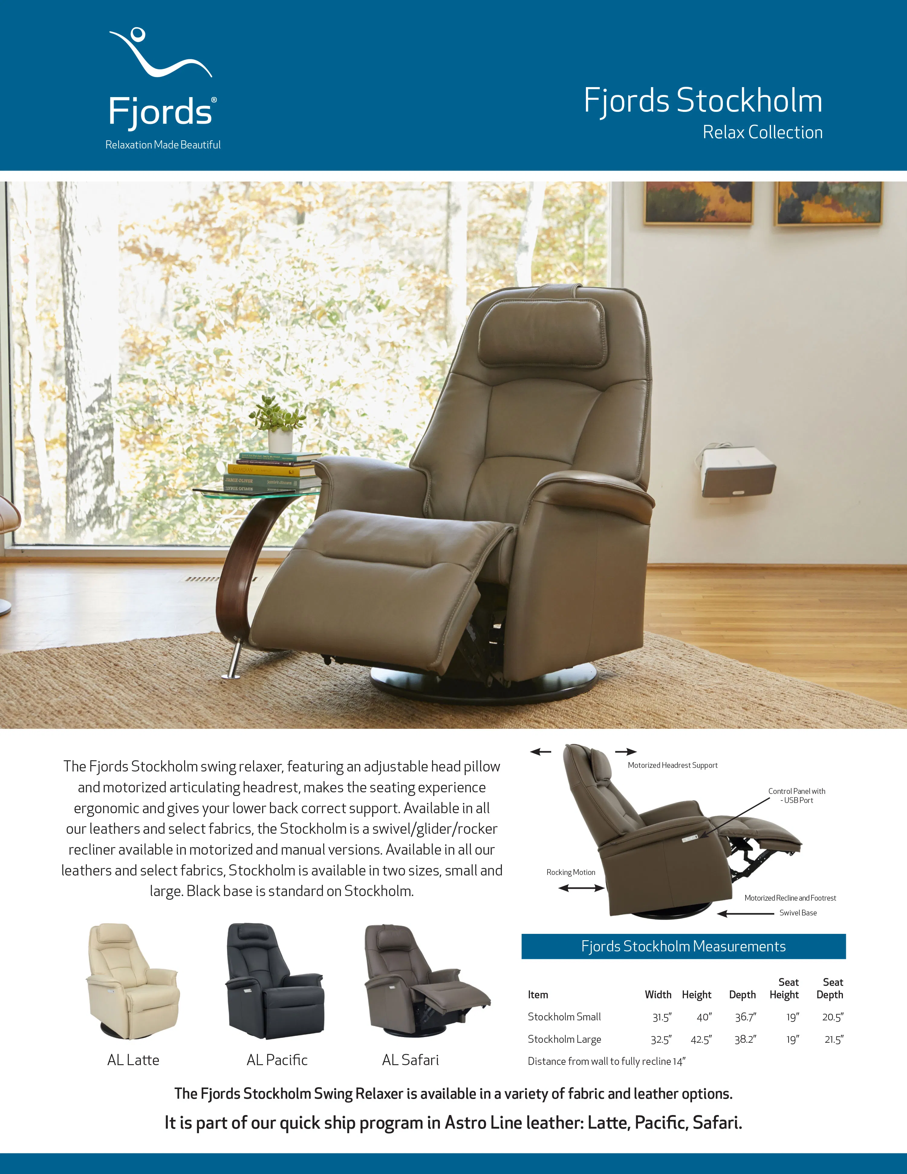 Stockholm Swivel Glider Recliner (+40 leathers) 12 Stockholm Swivel Glider Recliner (+40 leathers)