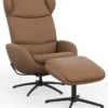Stella Pushback Reclining Chair (IN STOCK) Cognac