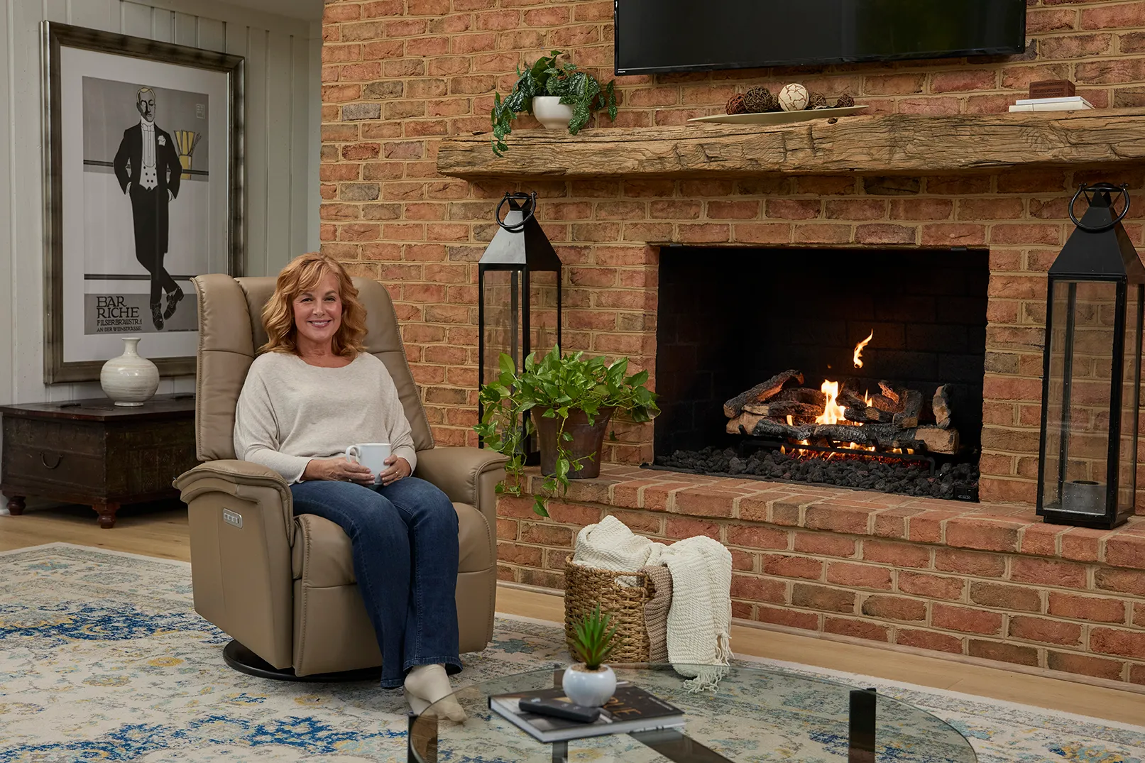Paris Triple Power Swivel Glider Recliner Nougat (In stock - Fast shipping) 13 Paris Triple Power Swivel Glider Recliner Nougat (In stock - Fast shipping)