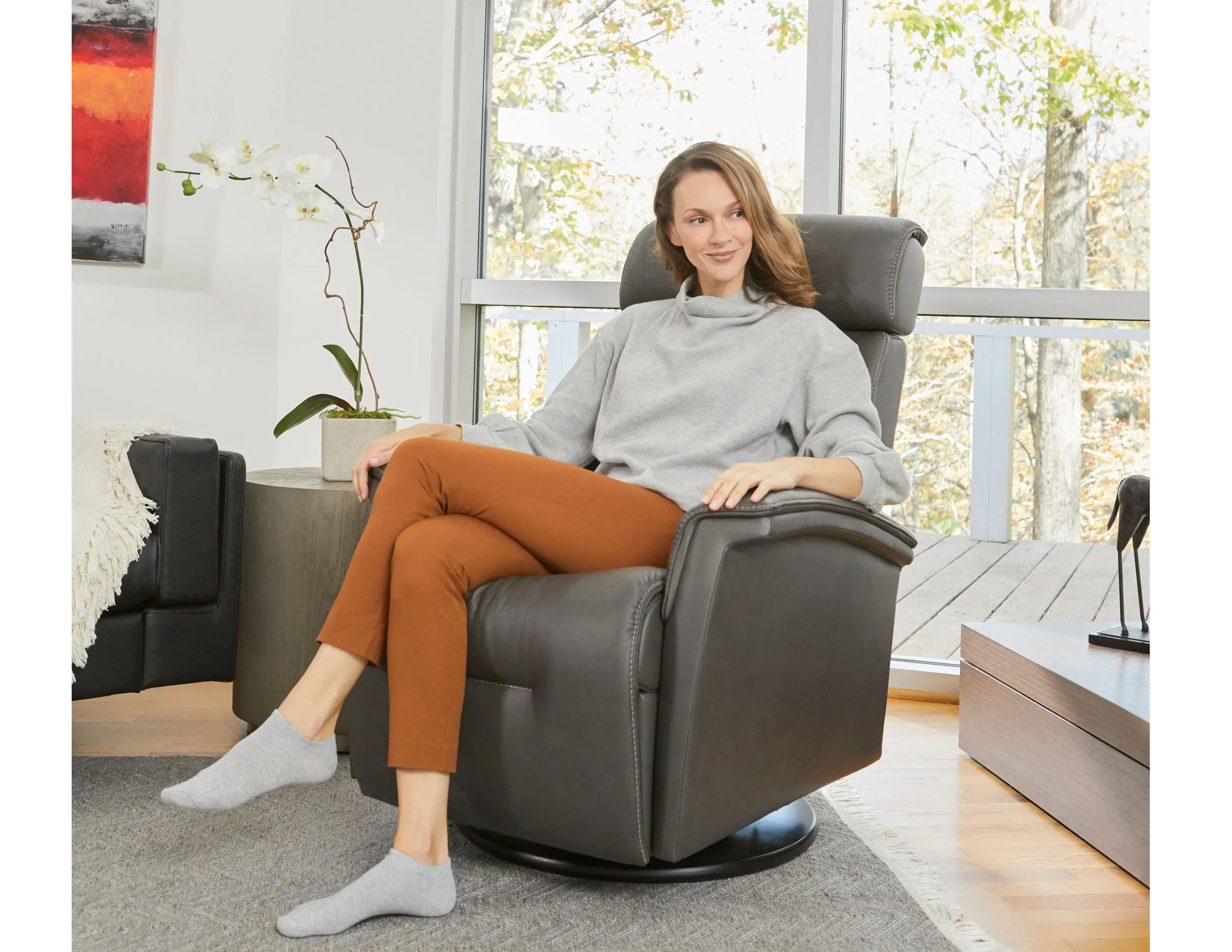 Rome Triple Power Swivel Glider Recliner Graphite (In stock - Fast shipping) 6 Rome Triple Power Swivel Glider Recliner Graphite (In stock - Fast shipping)