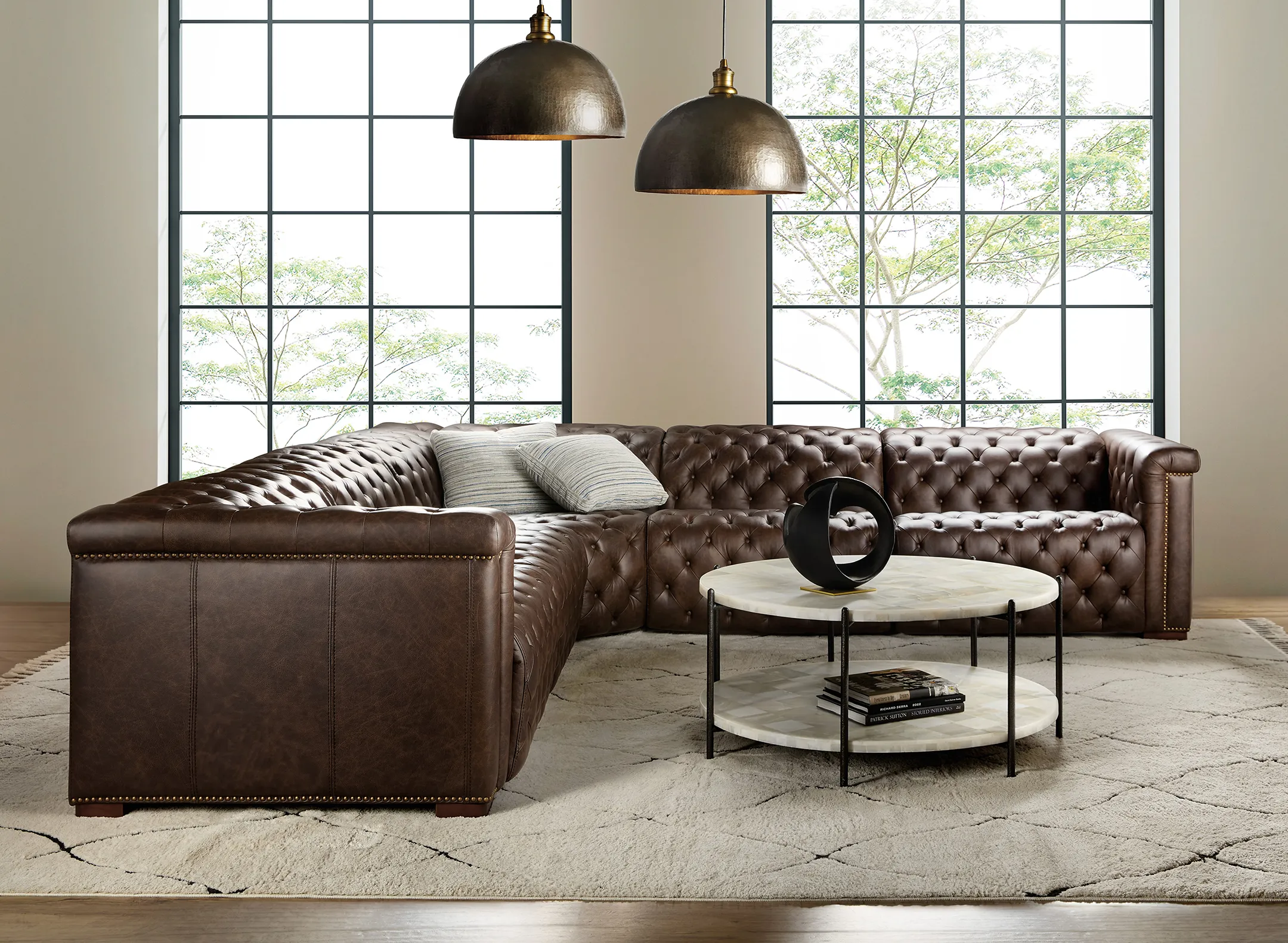Savion Deux 5 Seat Sectional with Three Power Recliners and Six Power Headrests 089 (In stock) 5 Savion Deux 5 Seat Sectional with Three Power Recliners and Six Power Headrests 089 (In stock)