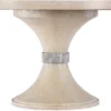Nouveau Chic 60" Round Pedestal Dining Table (sandstone finish) 6500-75203-80