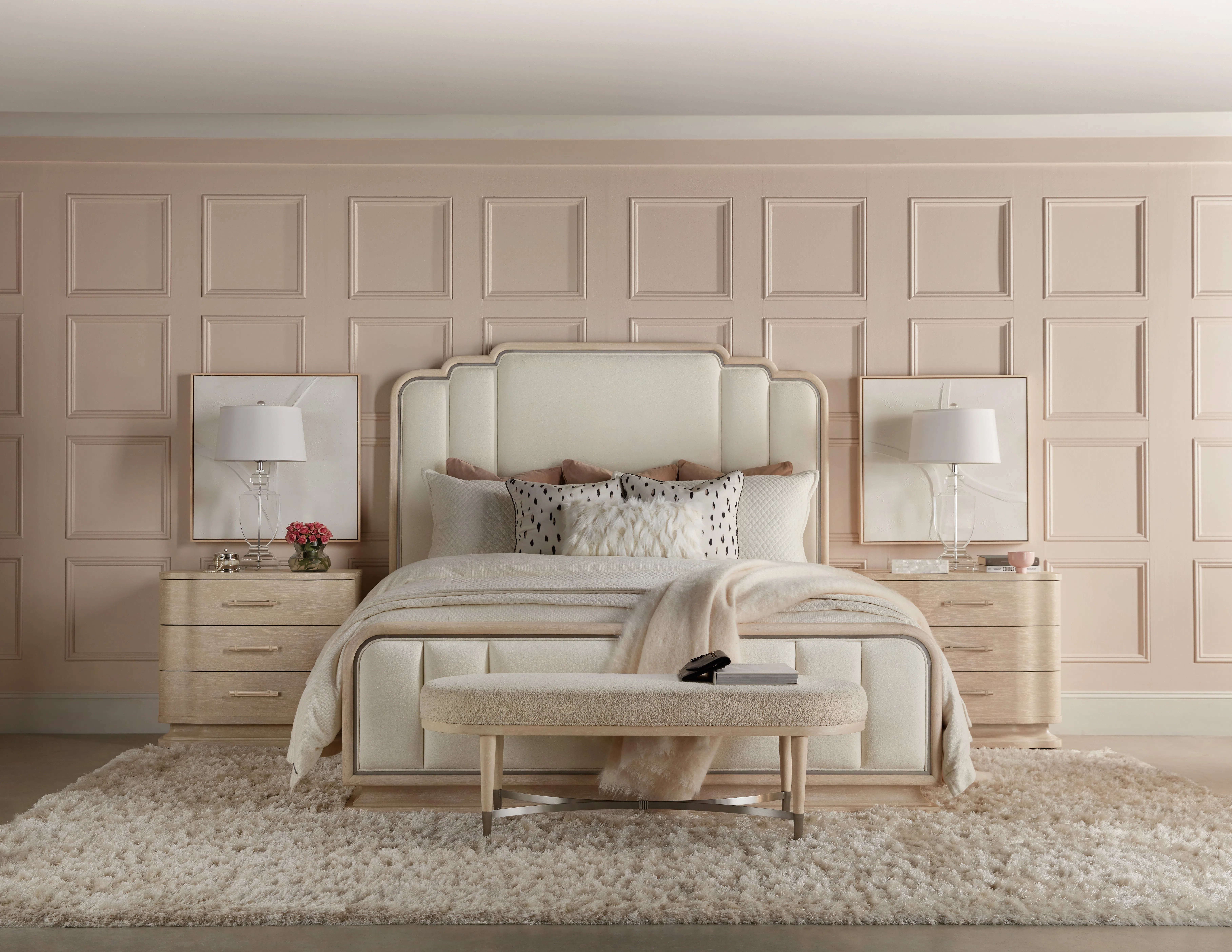 Nouveau Chic King Upholstered Bed (sandstone finish) 6500-90866-80 6 Nouveau Chic King Upholstered Bed (sandstone finish) 6500-90866-80