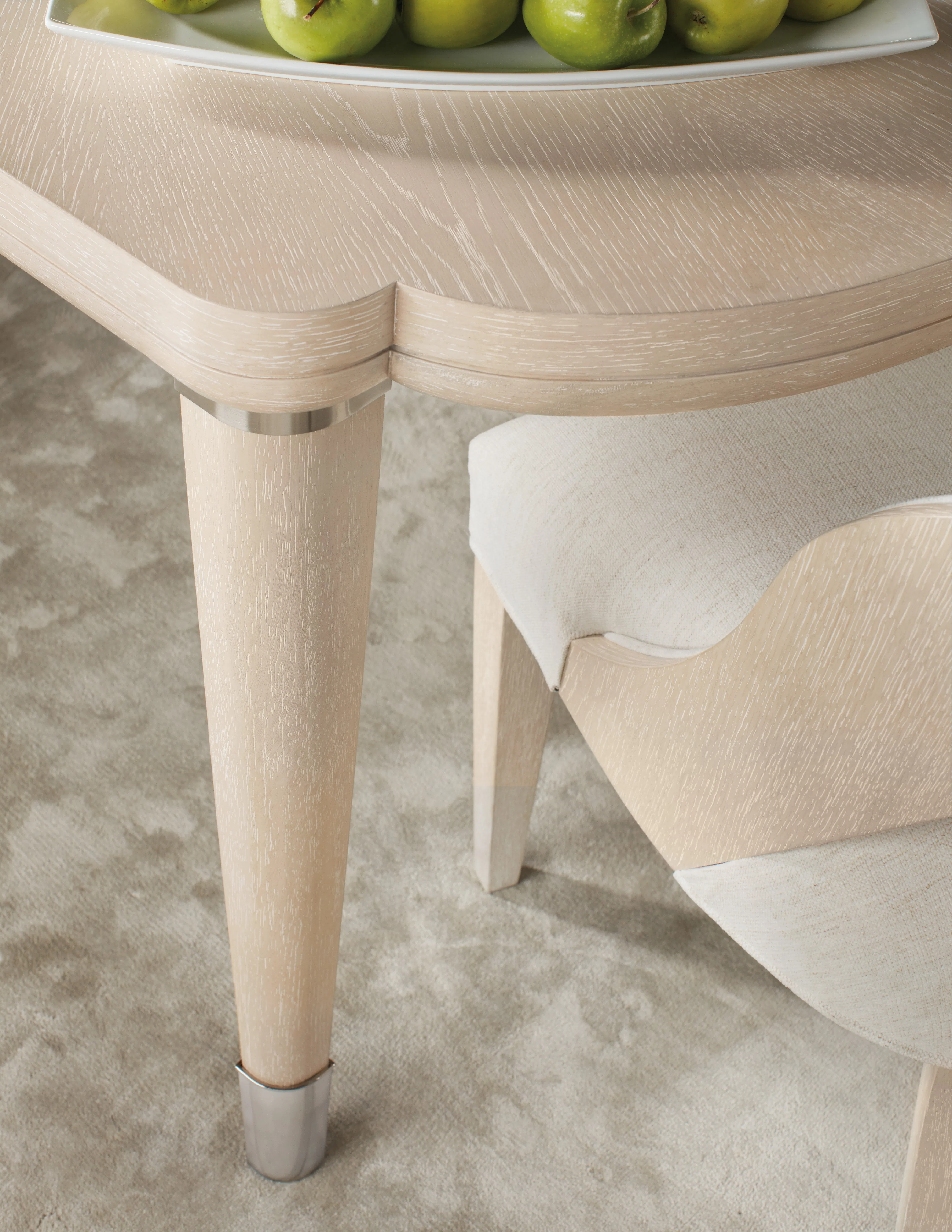 Nouveau Chic Rectangle Dining Table w/1-22in Leaf (sandstone finish) 6500-75200-80 2 Nouveau Chic Rectangle Dining Table w/1-22in Leaf (sandstone finish) 6500-75200-80