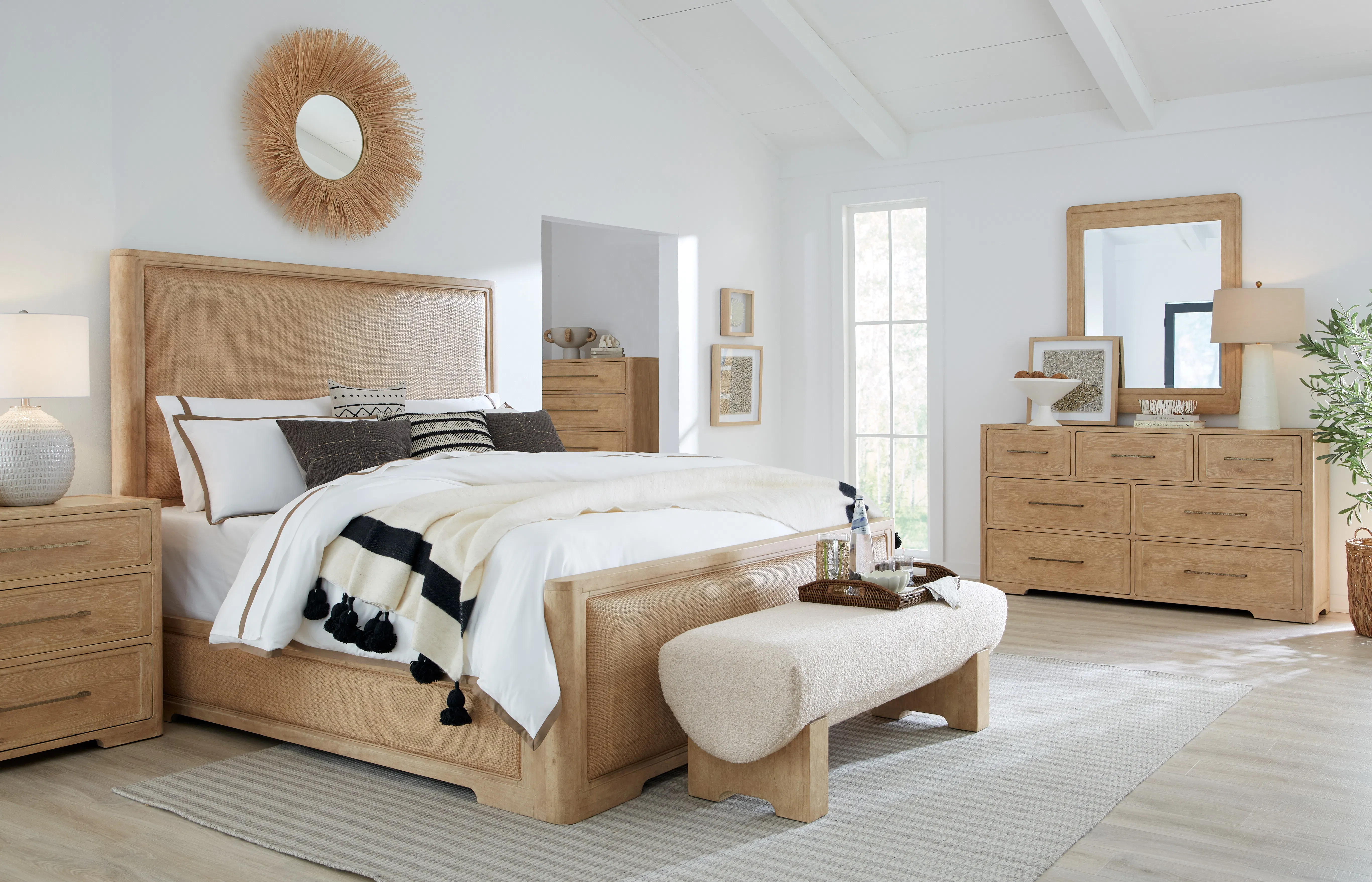 Retreat California King Cane Panel Bed (Light sand finish) 6950-90260-80 3 Retreat California King Cane Panel Bed (Light sand finish) 6950-90260-80