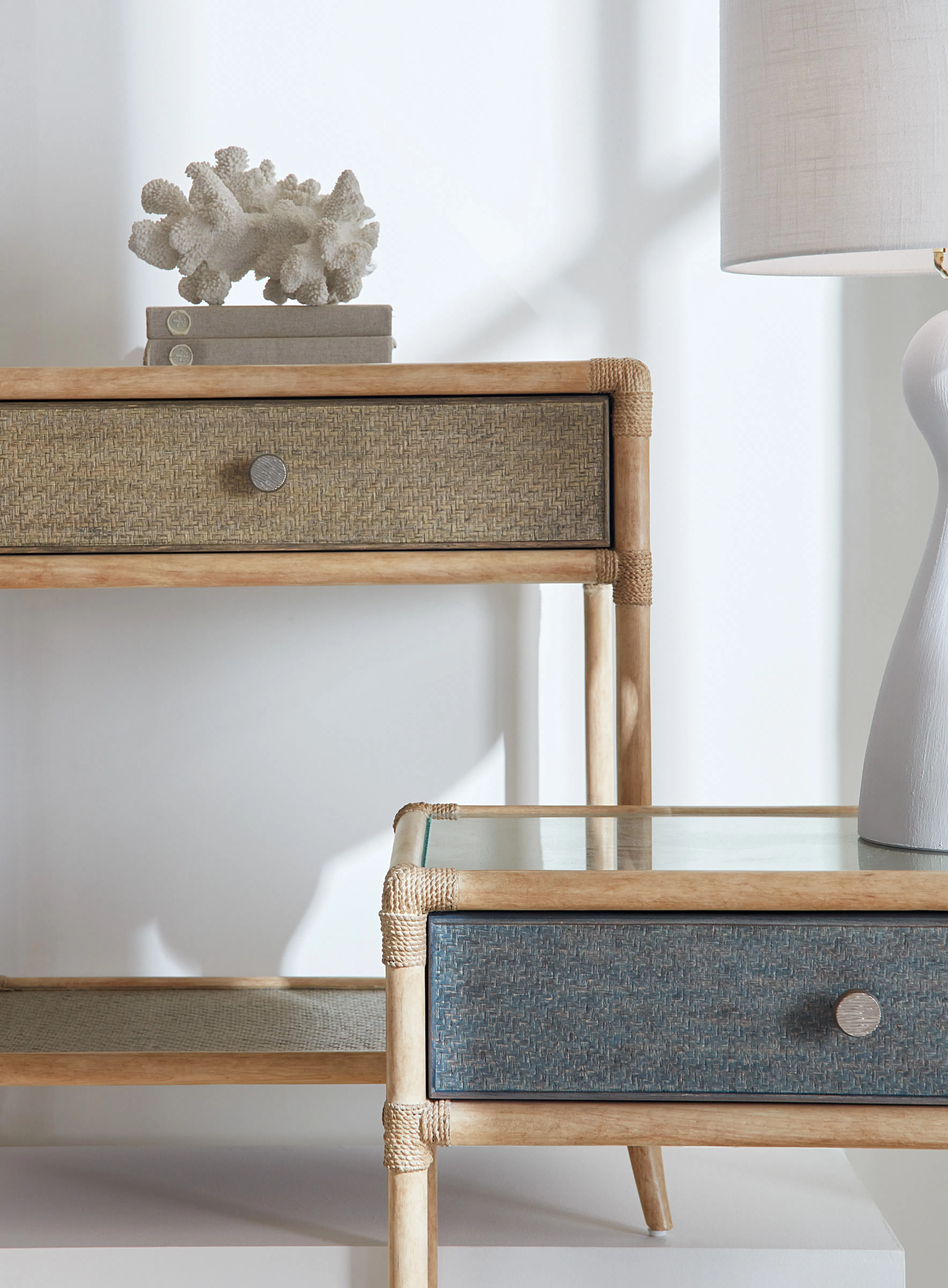 Retreat Pole Rattan Bedside Table (Two tone finish) 6950-90117-45 7 Retreat Pole Rattan Bedside Table (Two tone finish) 6950-90117-45