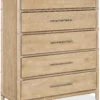 Retreat Pole Rattan Five-Drawer Chest (Light sand finish) 6950-90210-80