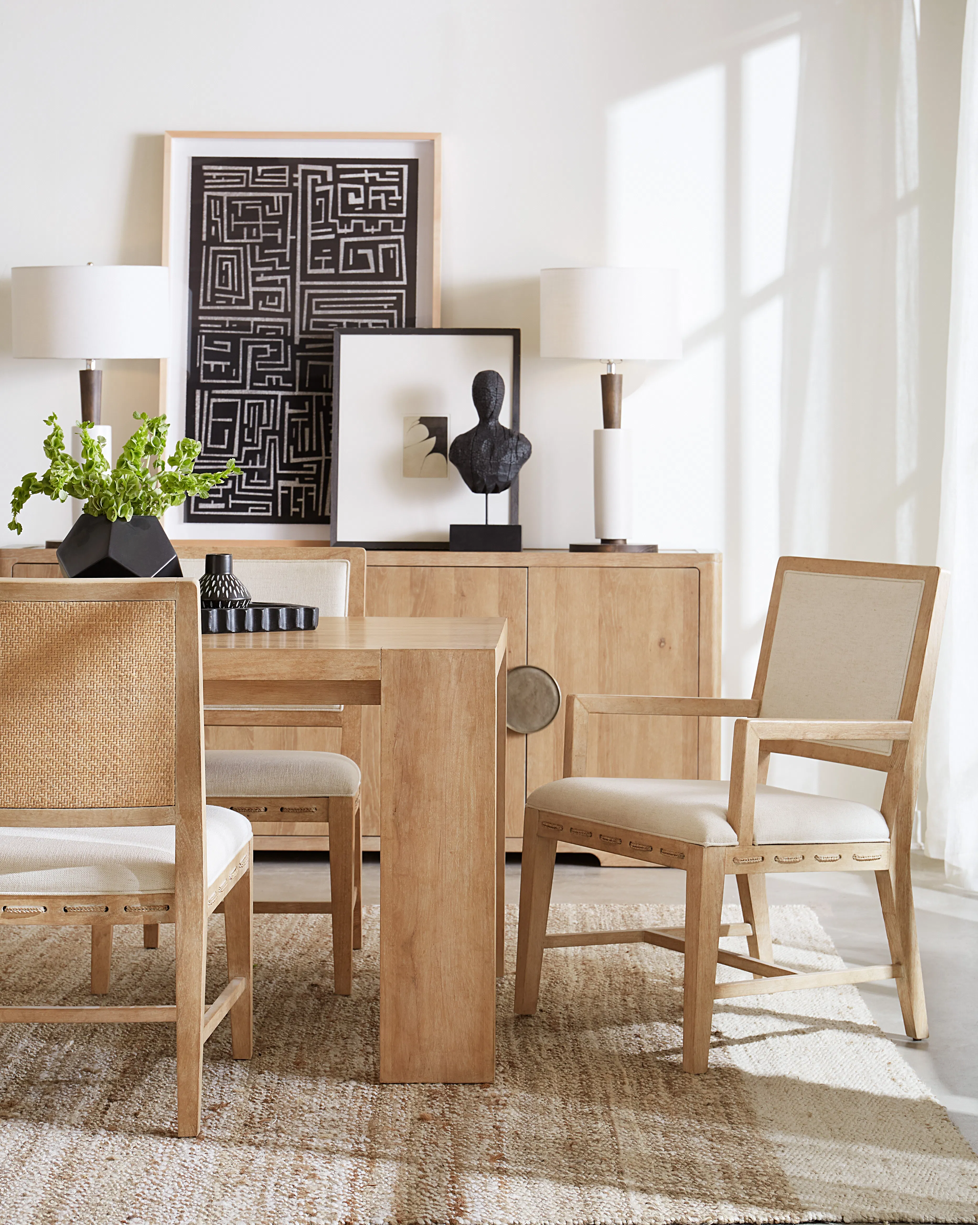 Retreat Rectangle Dining Table (22" leaf) Light sand finish 6950-75200-80 4 Retreat Rectangle Dining Table (22" leaf) Light sand finish 6950-75200-80