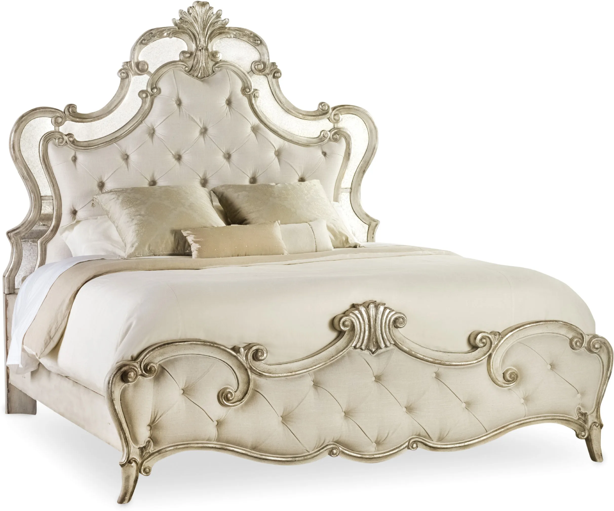 Sanctuary California King Upholstered Bed (Elegant silver leaf with a slightly aged patina) 5413-90860 1 Sanctuary California King Upholstered Bed (Elegant silver leaf with a slightly aged patina) 5413-90860