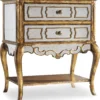 Sanctuary Mirrored Leg Nightstand - Bling
