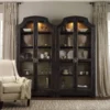 Sanctuary Glass Bunching Curio-Ebony Antiqued Oak