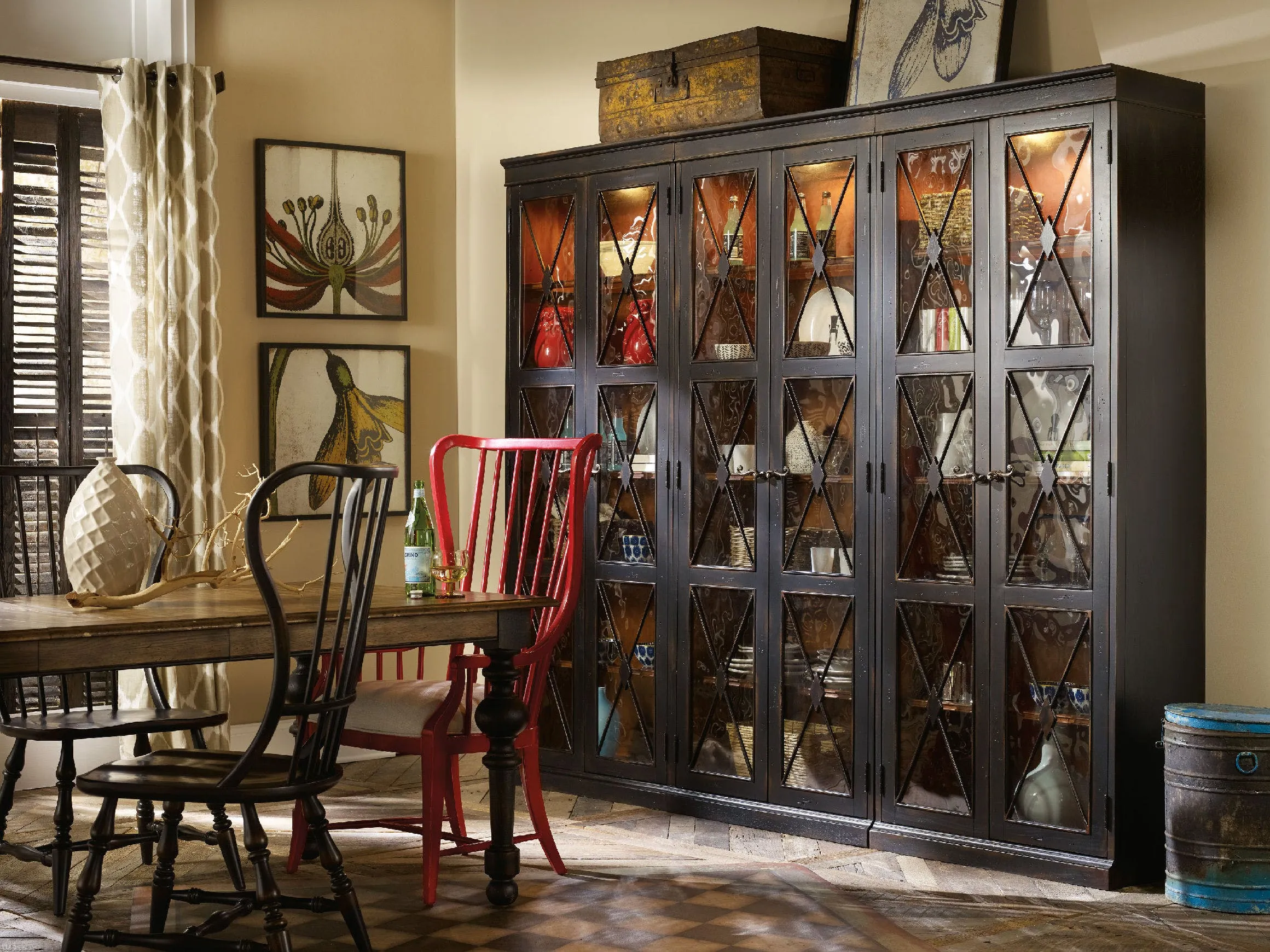Sanctuary Two-Door Thin Display Cabinet - Ebony 4 Sanctuary Two-Door Thin Display Cabinet - Ebony