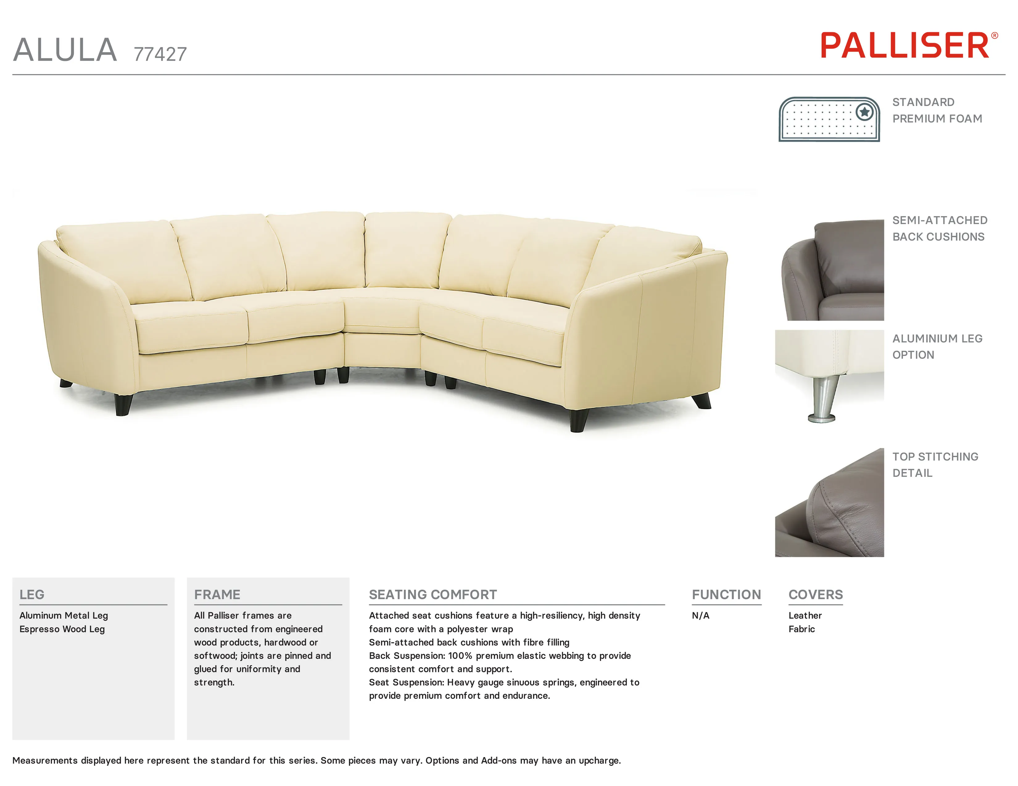 Alula 77427 Sofa (83") +50 fabrics 15 Alula 77427 Sofa (83") +50 fabrics
