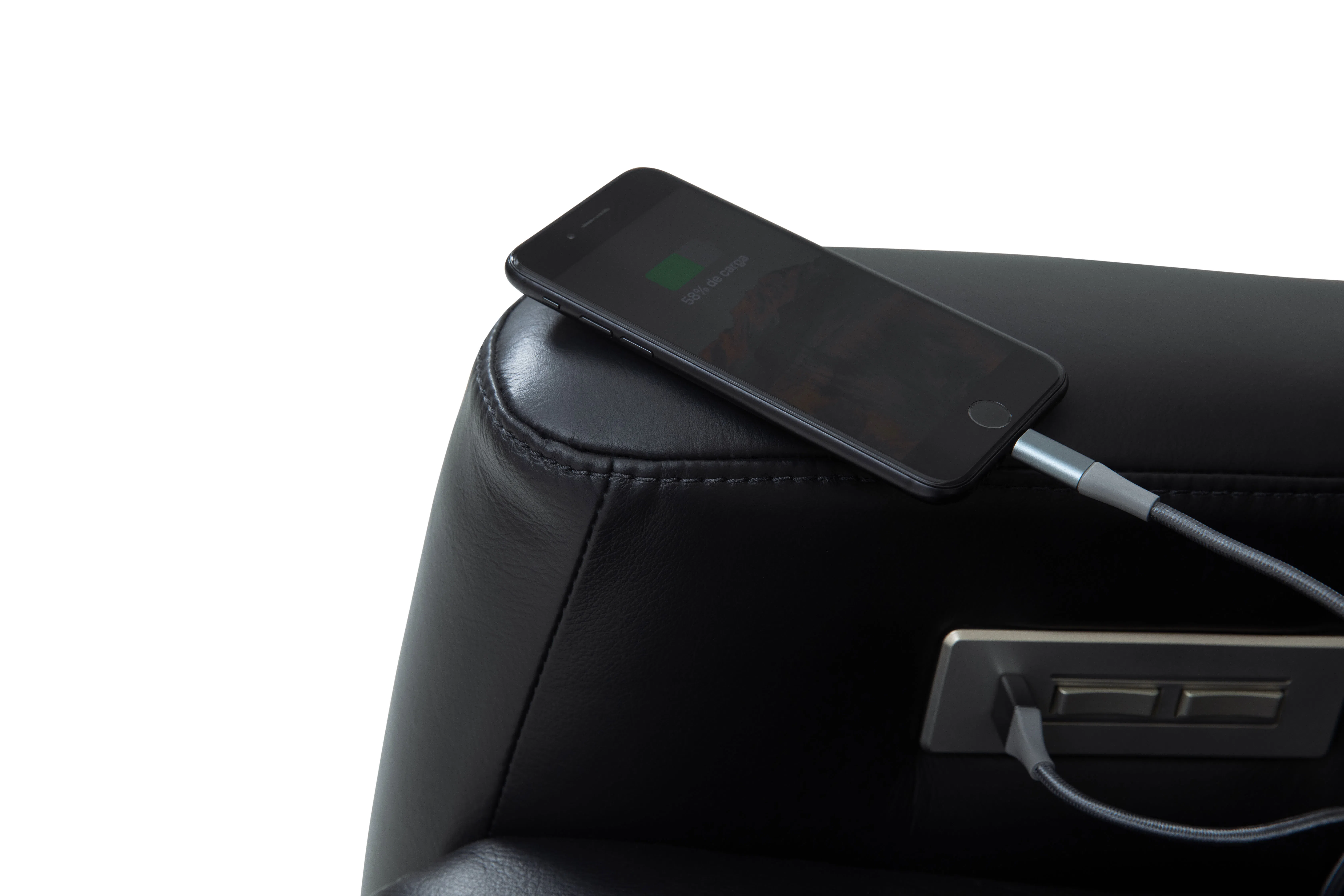 Baltic II Black Leather Swivel Glider Power w/Power Headrest (In Stock) 17 Baltic II Black Leather Swivel Glider Power w/Power Headrest (In Stock)