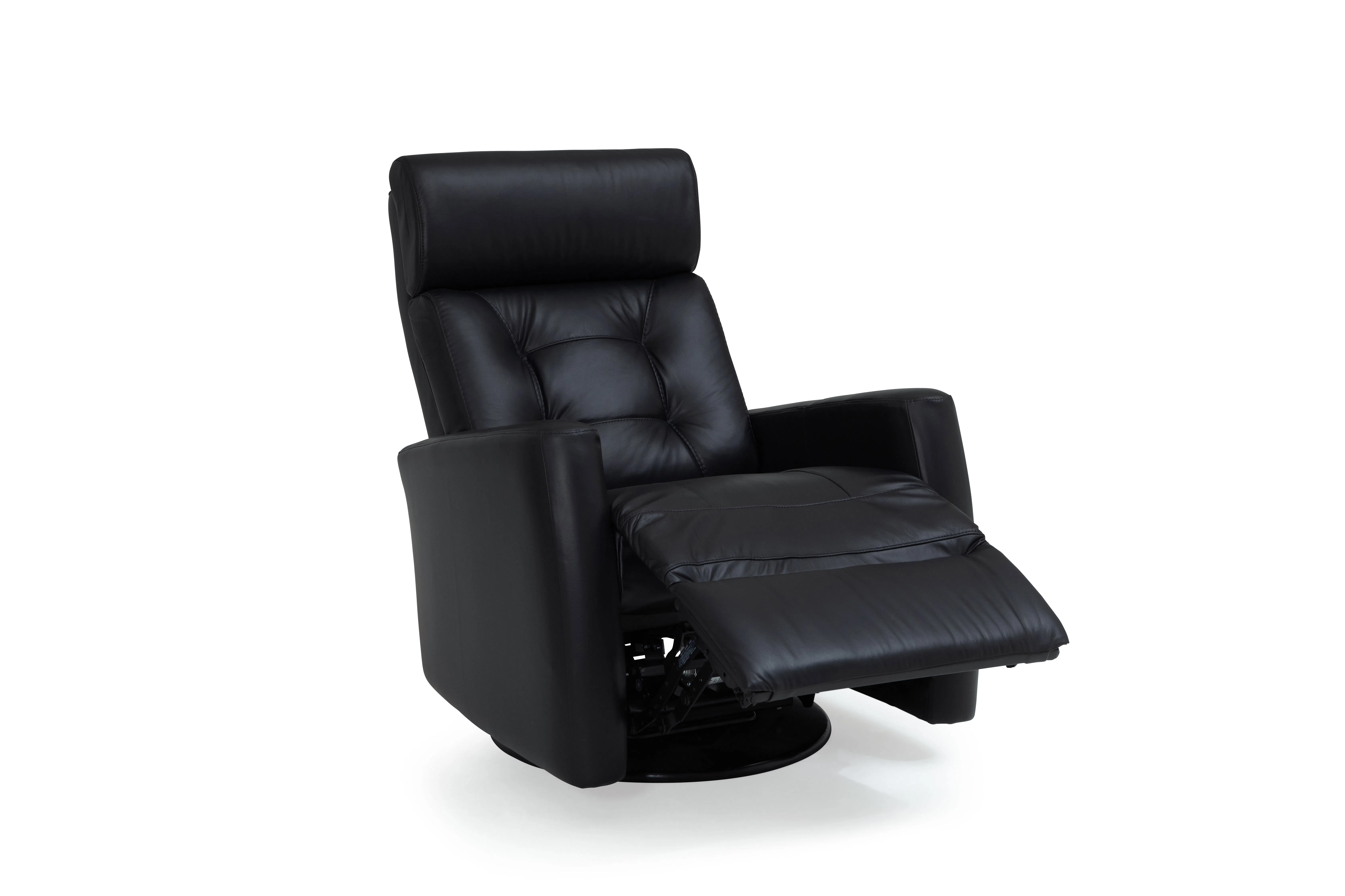 Baltic II Black Leather Swivel Glider Power w/Power Headrest (In Stock) 6 Baltic II Black Leather Swivel Glider Power w/Power Headrest (In Stock)